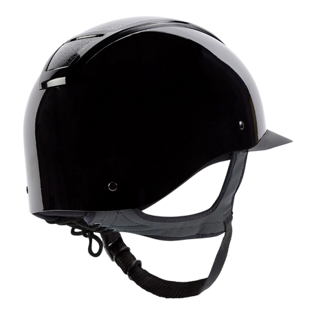 Champion Insight Glitter Oval Standard Peak Riding Hat #colour_metallic-black-sparkle-black