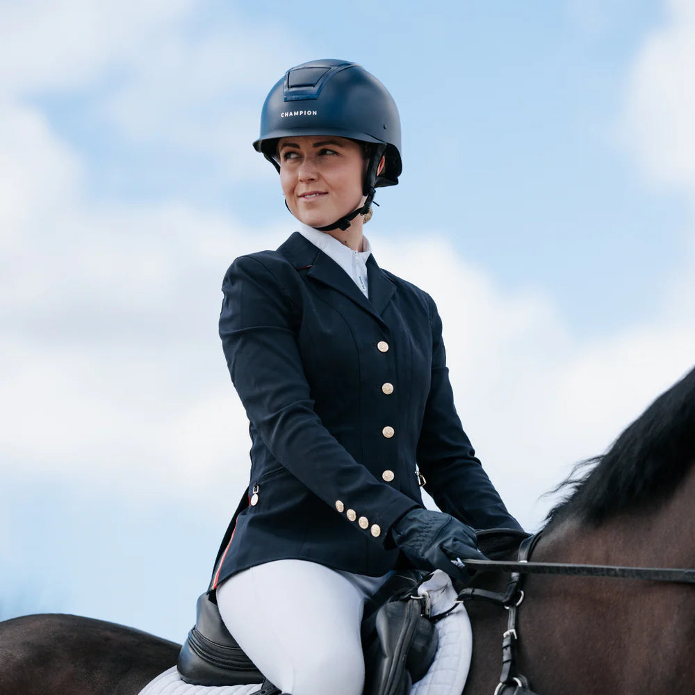 Champion Insight Round Standard Peak Riding Hat #colour_matt-black