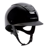 Champion Insight Round Standard Peak Riding Hat #colour_metallic-black