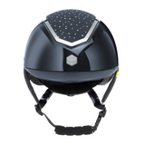 Charles Owen Kylo Crystal Gloss with MIPS Riding Hat #colour_navy-gloss-silver