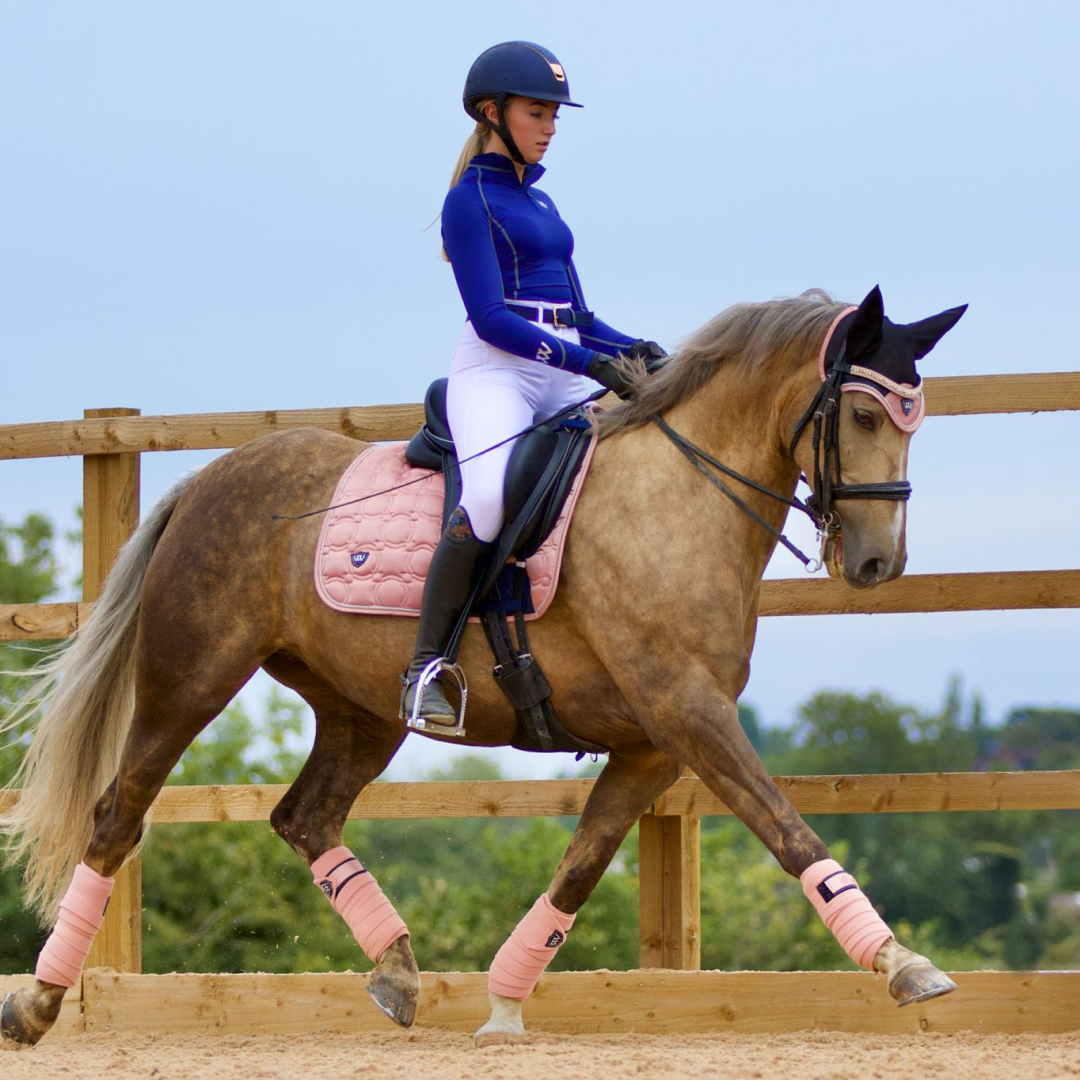 Woof Wear Vision Dressage Saddle Pad #colour_rose-gold