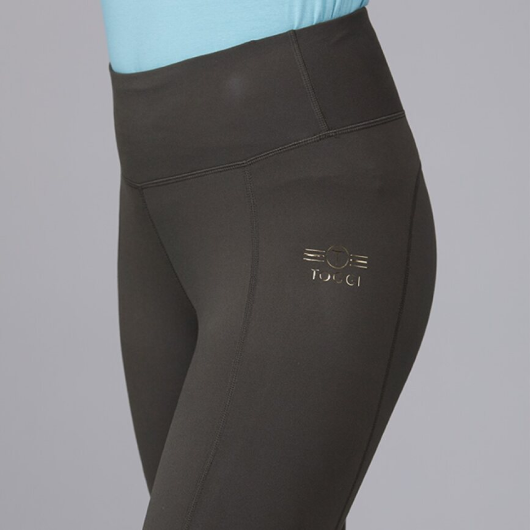 Toggi Sculptor Deco Ladies Riding Tights #colour_dark-green