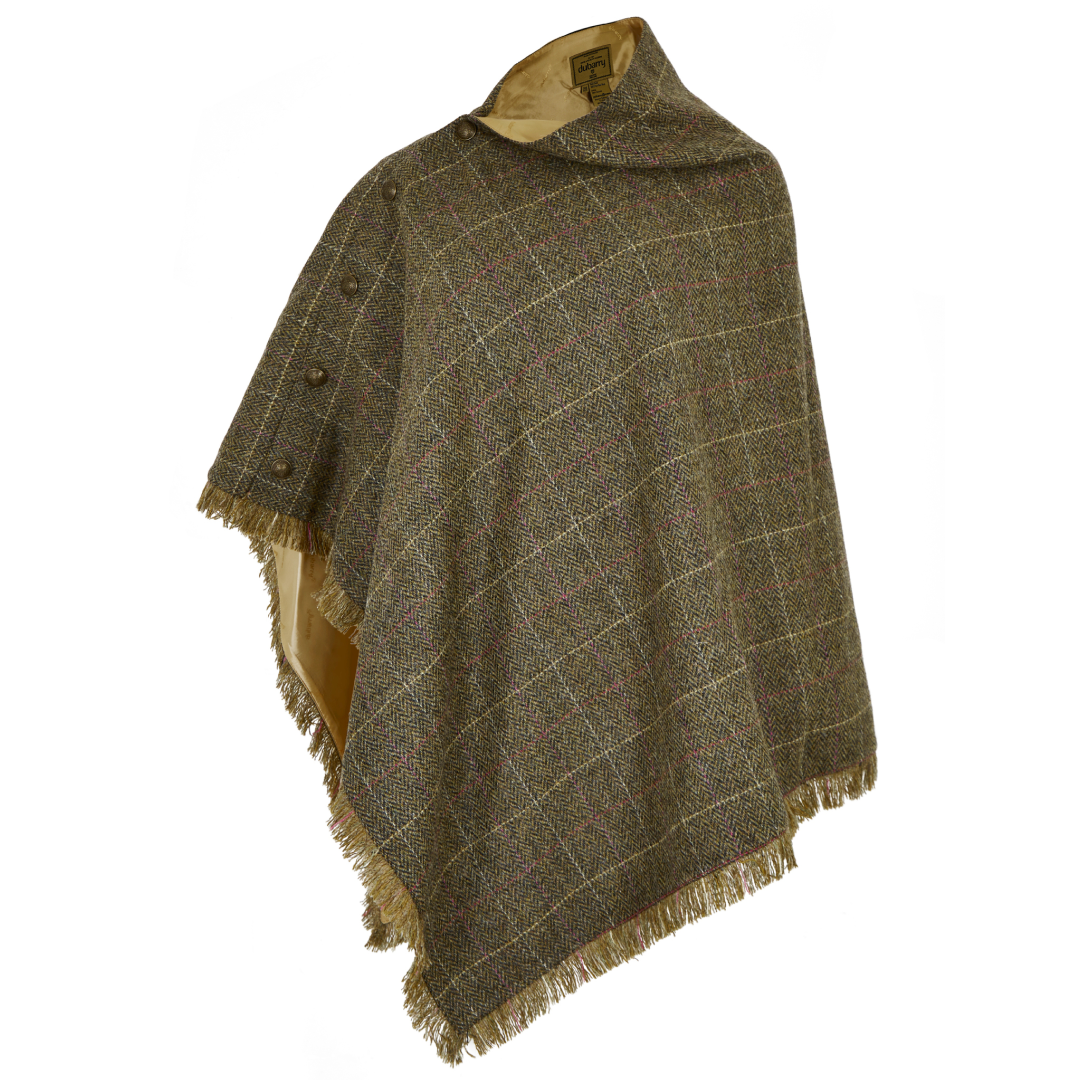 Dubarry Womens Hazelwood Tweed Poncho #colour_thistle