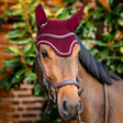 Horseware Ireland Signature Ear Net #colour_burgundy