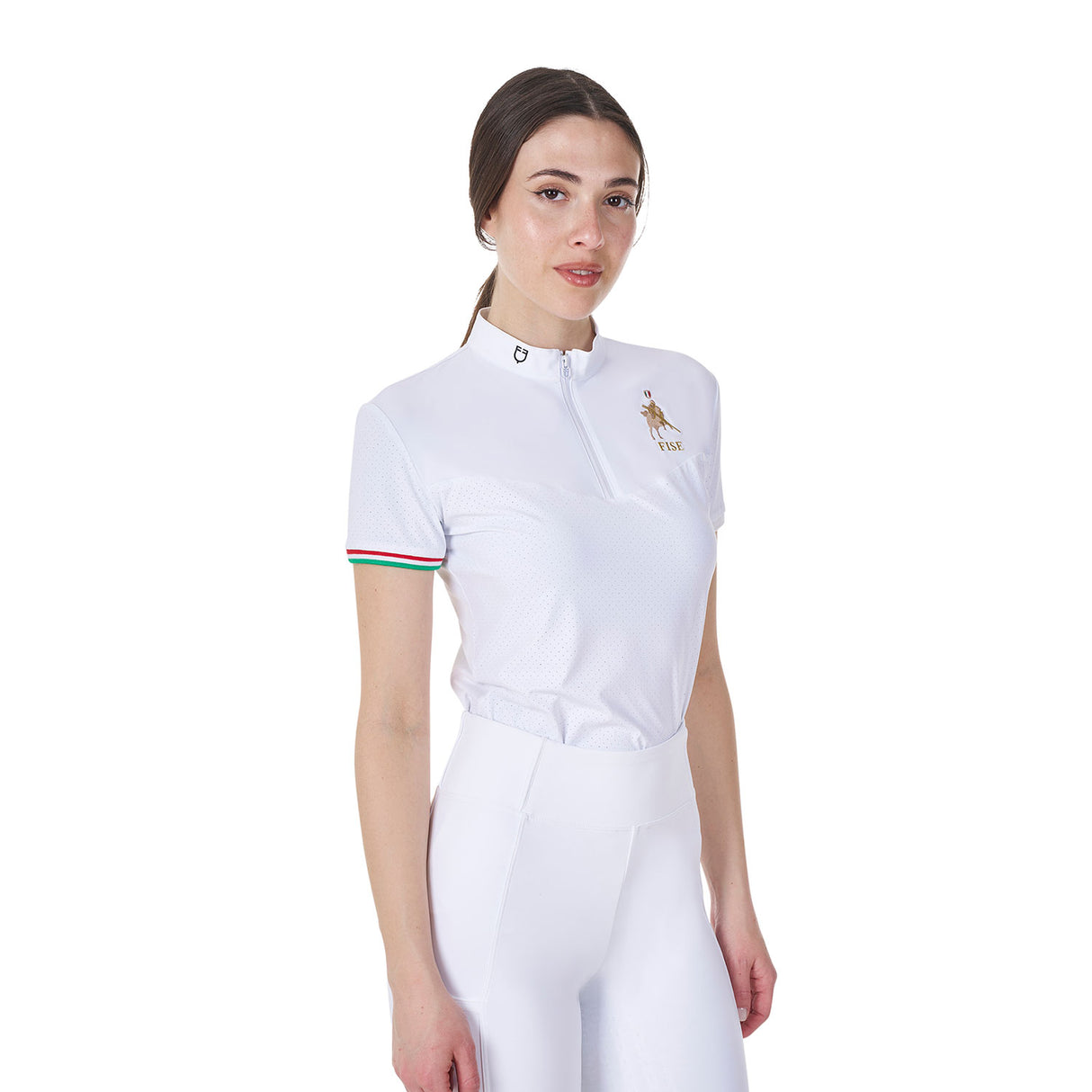 Equestro Women's Stretch Competition Polo Shirt Equestro X Fise