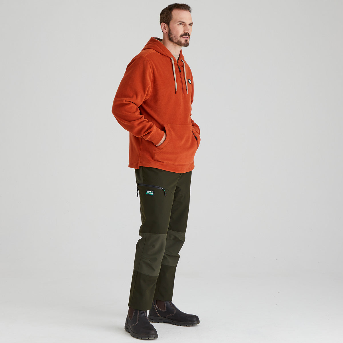 Ridgeline Ballistic Long Sleeved Fleece Hoodie - New #colour_russet