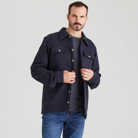 Ridgeline Mens Burnham Work Shirt #colour_navy