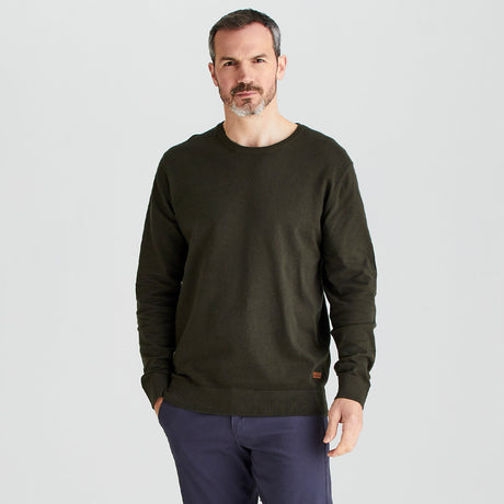 Men's Hartland Crew Knit - Deep Forest