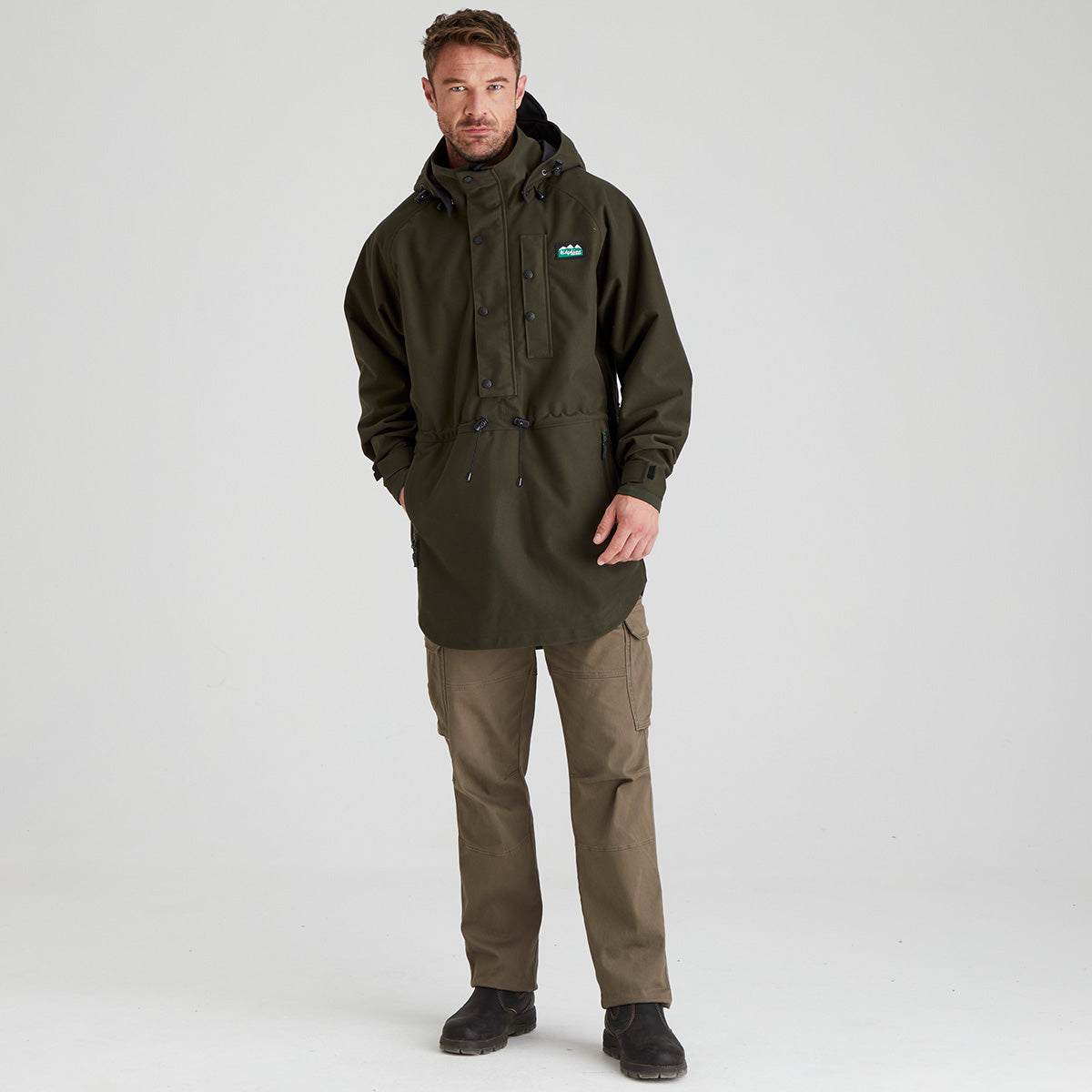 Ridgeline Mens Monsoon Classic Smock - New #colour_deep-forest