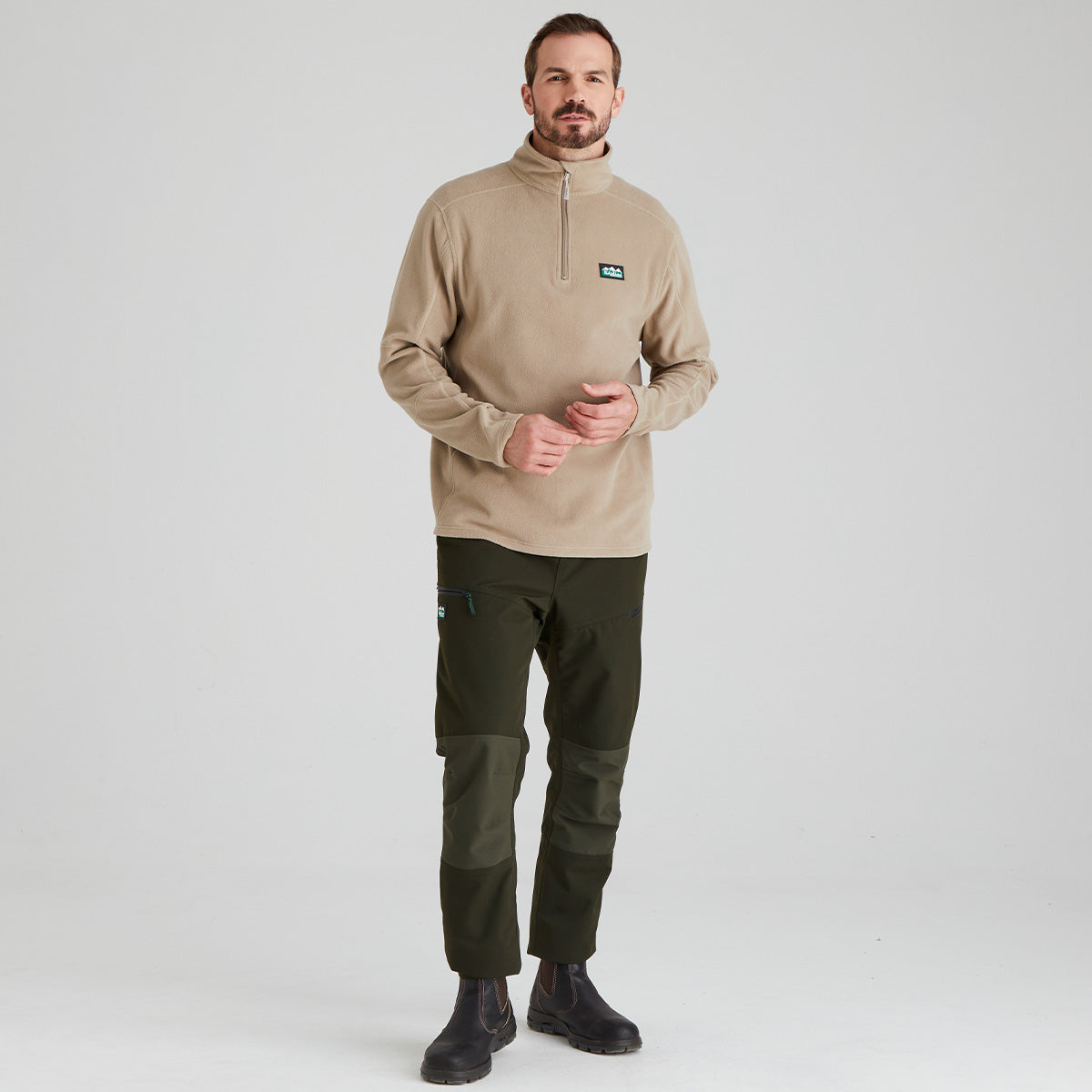 Ridgeline Mens Narvik Fleece - New #colour_roasted-cashew