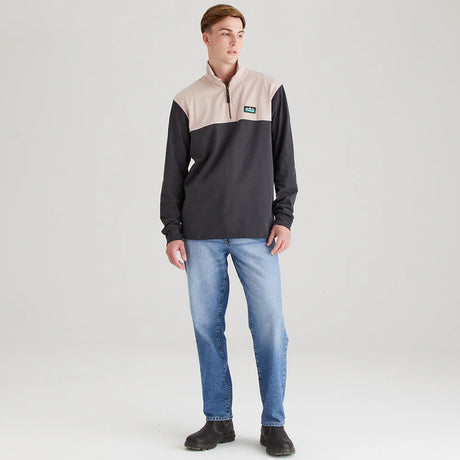 Ridgeline Mens Salthouse Zip Top #colour_shale-multi