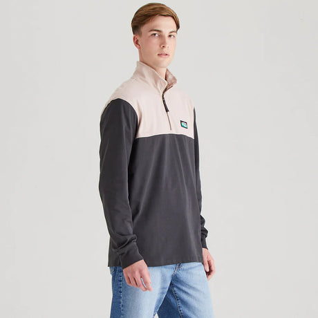 Ridgeline Mens Salthouse Zip Top #colour_shale-multi