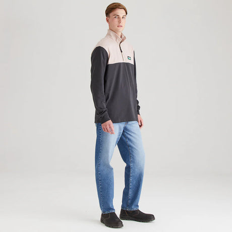 Ridgeline Mens Salthouse Zip Top #colour_shale-multi