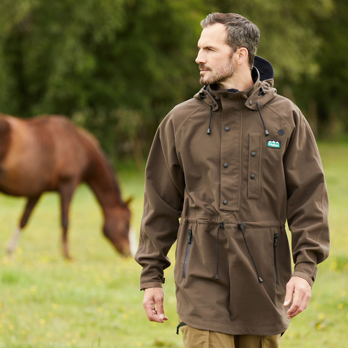 Ridgeline Men's Monsoon Classic Smock #colour_bark