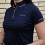 Montar MoKelsey Rose Gold Crystals Polo #colour_dark-navy