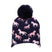 Hy Equestrian Flaine Children's Bobble Hat #colour_navy-pink