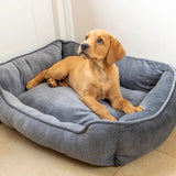 House of Paws Velvet Square Bed #colour_grey