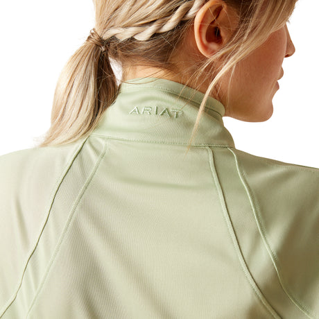Ariat Women's Sunstopper 3.0 1/4 Zip Baselayer #colour_laurel-green