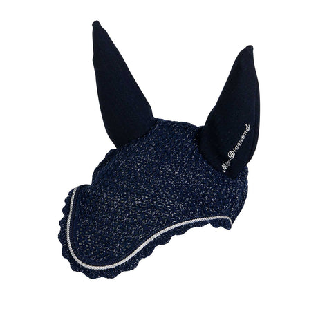 Equestro Cotton Fly Veil With Cordura Fabric And Glitter #colour_blue