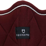 Equestro Jumping Saddle Pad In Cotton With Trimmings #colour_burgundy