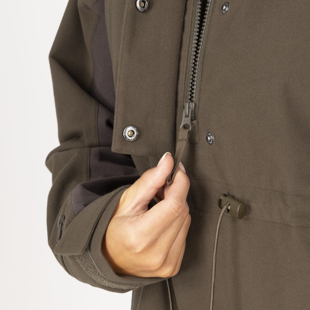 Shires Aubrion Heritage Unisex Quarter Zip Jacket #colour_dark-olive