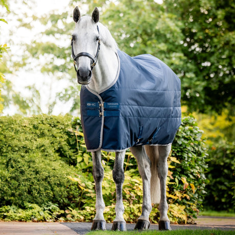 Horseware Ireland Ionic 50g Therapy Stable Rug #colour_imperial-blue-silver-navy