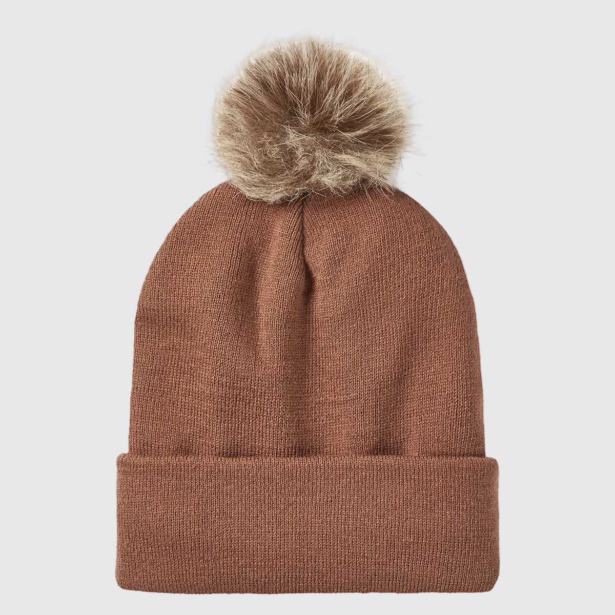 Heritage Fine Knit Bobble Hat - Nutmeg