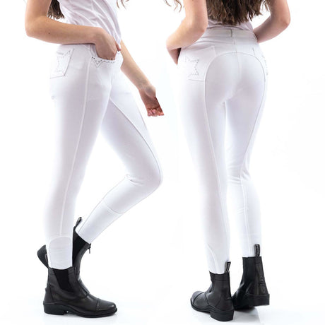 Whitaker Birtle Diamante Ladies Breeches #colour_white