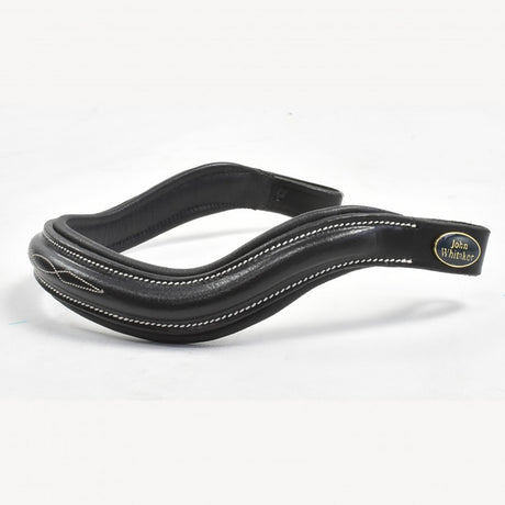 Whitaker Raised Squared Curved Browband #colour_black
