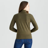 Women's Melford Knit Roll Neck - Khaki Green