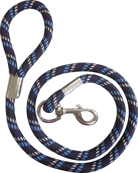 Diego & Louna Thick Rope Leash #colour_navy-light blue-white