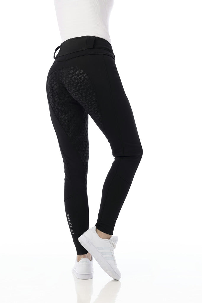 Equitheme Kitzbuhl Ladies Softshell Silicone Full Seat Breeches #colour_black