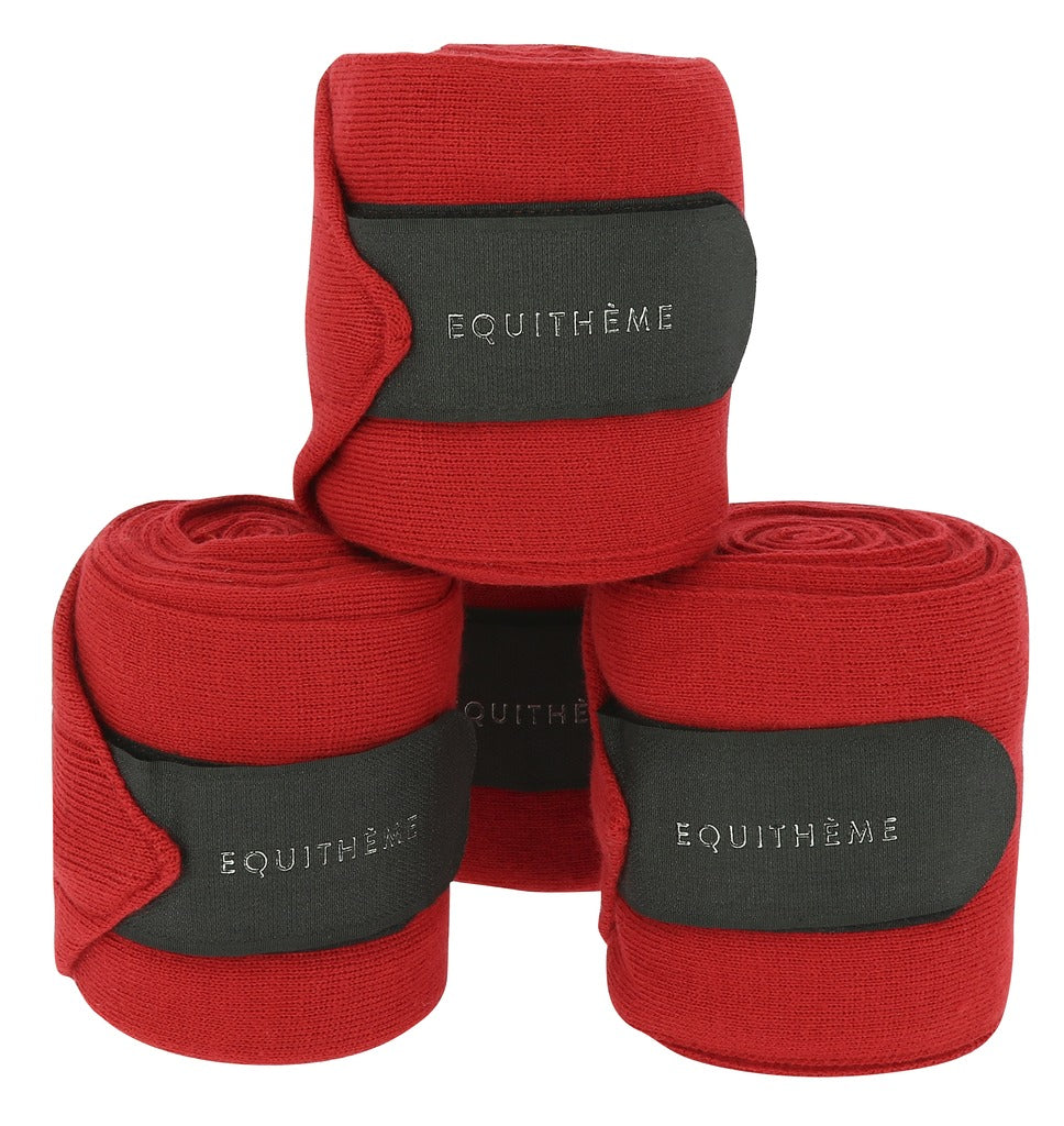 Equitheme Stable Bandages #colour_red