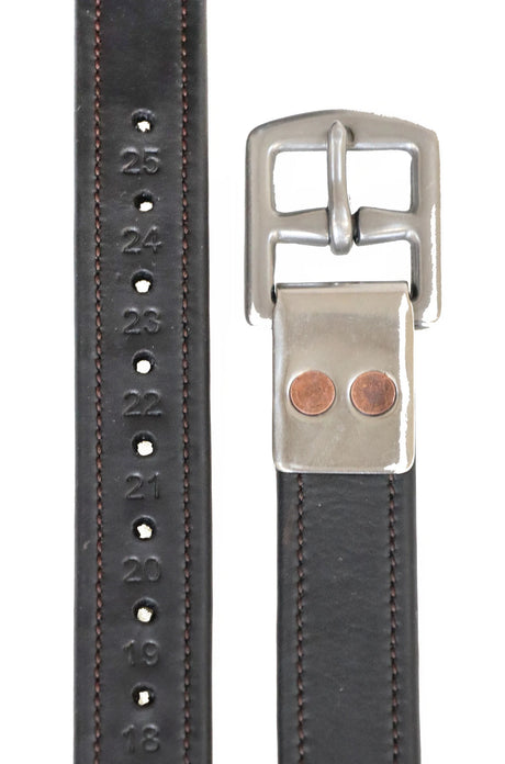 Henry James Precision Calfskin Stirrup Leathers #colour_black