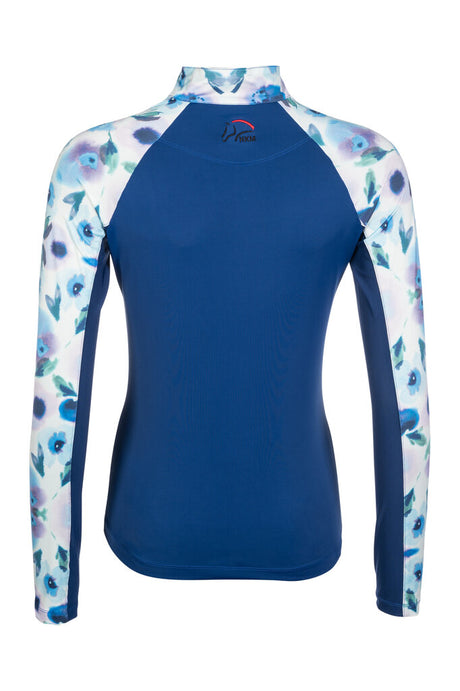 HKM Children's Functional Shirt -Essentials Flower- #colour_royal-blue-light-blue