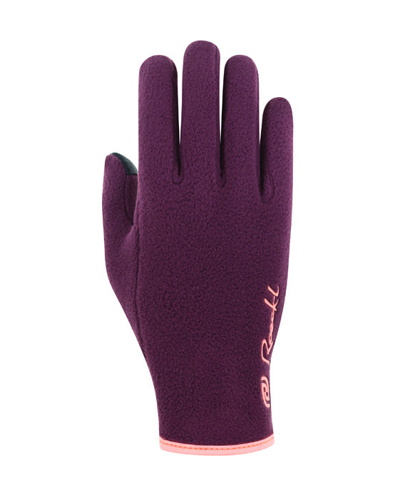 Roeckl Noville Junior Riding Gloves #colour_grape-wine