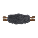 Stubben Equi-Soft® Short Saddle Girth with Cover - Tobacco #colour_lambskin-anthracite-black