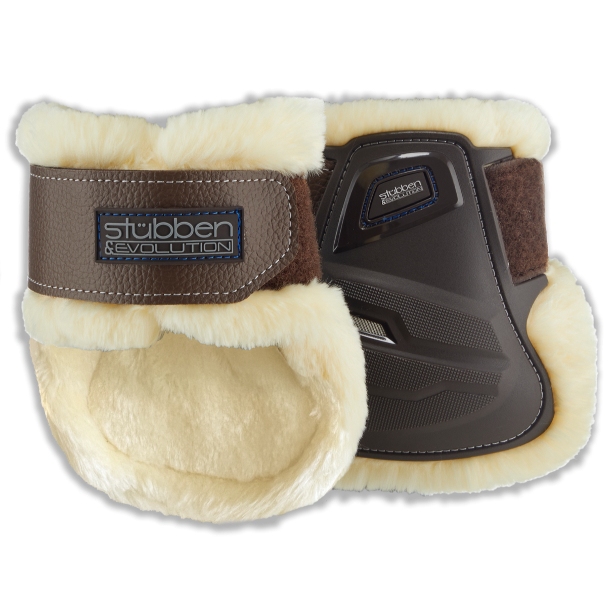 Stubben Hybrid Fleece Fetlock Boots #colour_brown