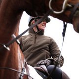 Shires Aubrion Heritage Unisex Quarter Zip Fleece #colour-dark-olive