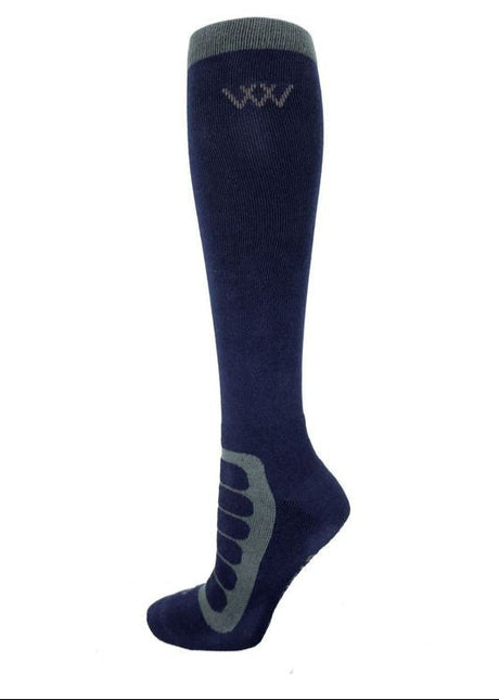 Woof Wear Long Bamboo Tech Sock #colour_navy-grey