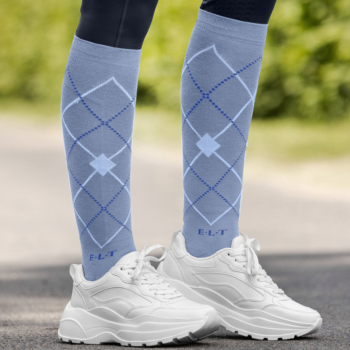 E.L.T Argyle Riding Socks #colour_blue-grey