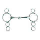 Korsteel Stainless Steel Jointed 3 Ring Dutch Gag Bit