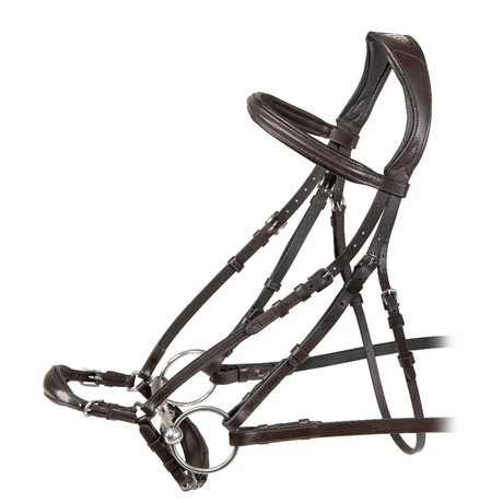 Shires Velociti Drop Noseband Bridle #colour_havana