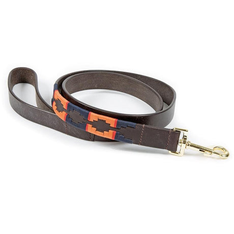 Shires Digby & Fox Drover Polo Dog Lead #colour_navy-orange