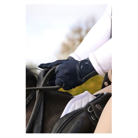 Coldstream Next Generation Blakelaw Diamante Riding Gloves #colour_navy-silver