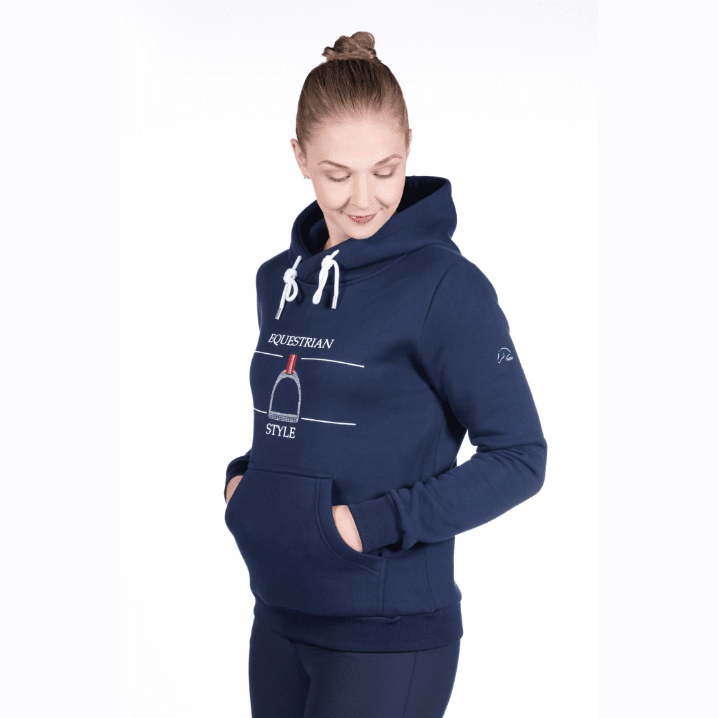 HKM Equine Sports Style Hoody #colour_deep-blue