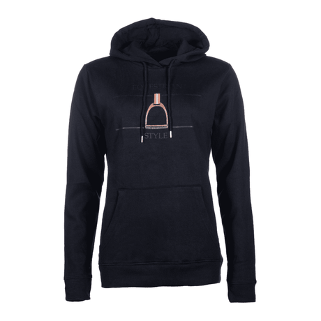 HKM Equine Sports Style Hoody #colour_black-rosegold