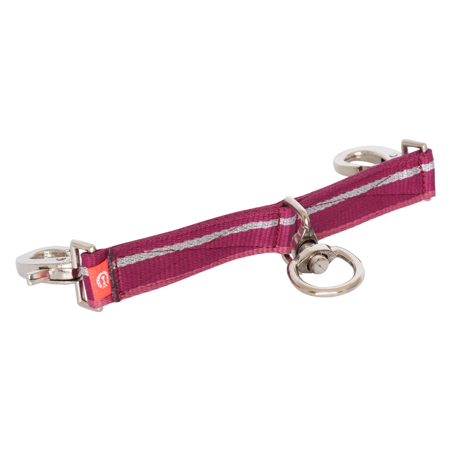 Imperial Riding Nylon Lunging Bit Strap #colour_rose-bordeaux-silver