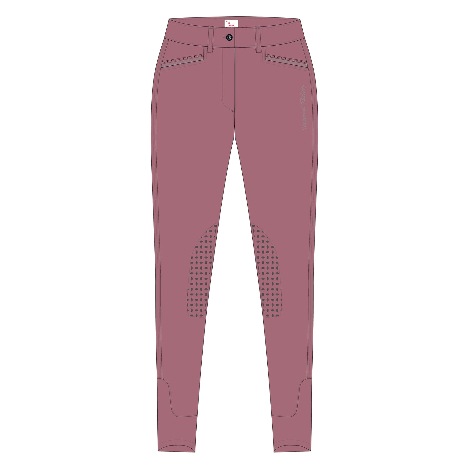Imperial Riding El Capone Silicone Knee Patch Breeches #colour_fairy-tale-rose